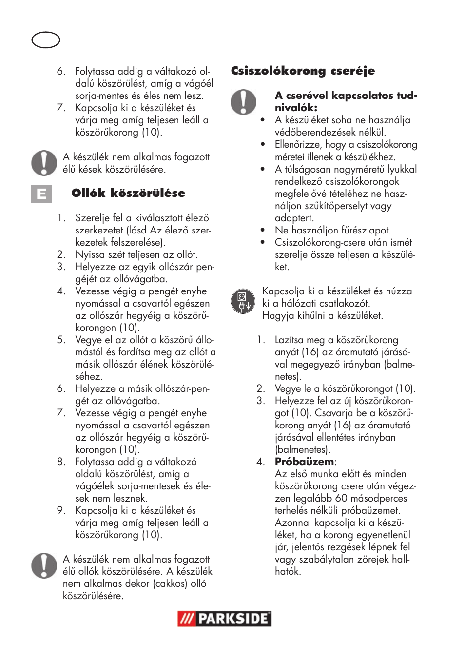 Parkside PSS 65 A1 User Manual | Page 42 / 120