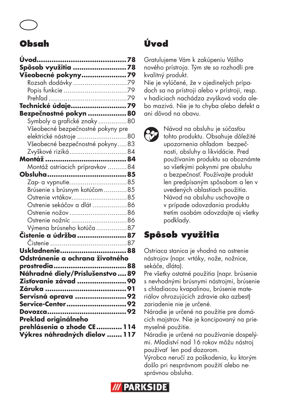 Parkside PSS 65 A1 User Manual | Page 78 / 120