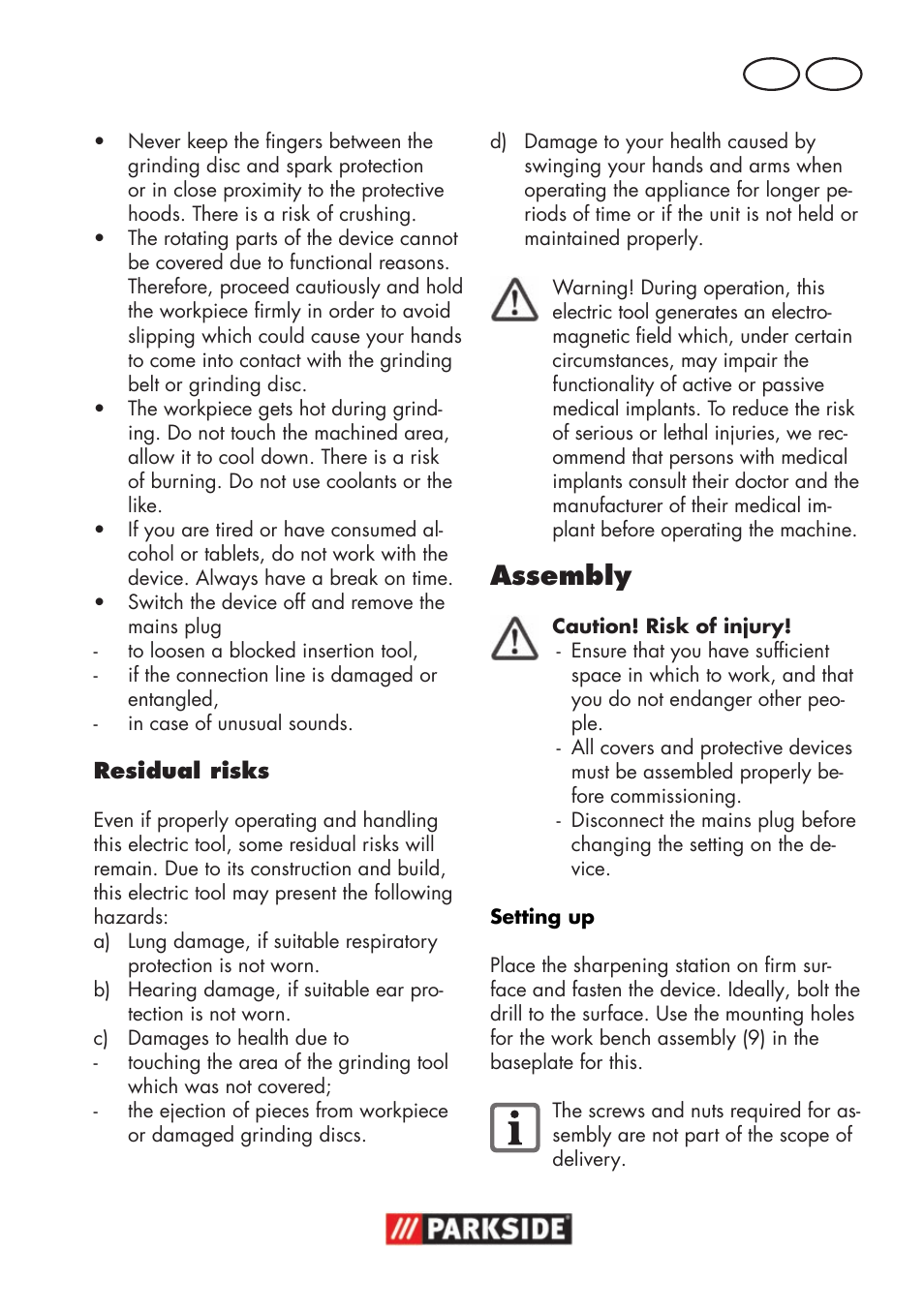 Assembly, Gb ie | Parkside PSS 65 A1 User Manual | Page 9 / 120