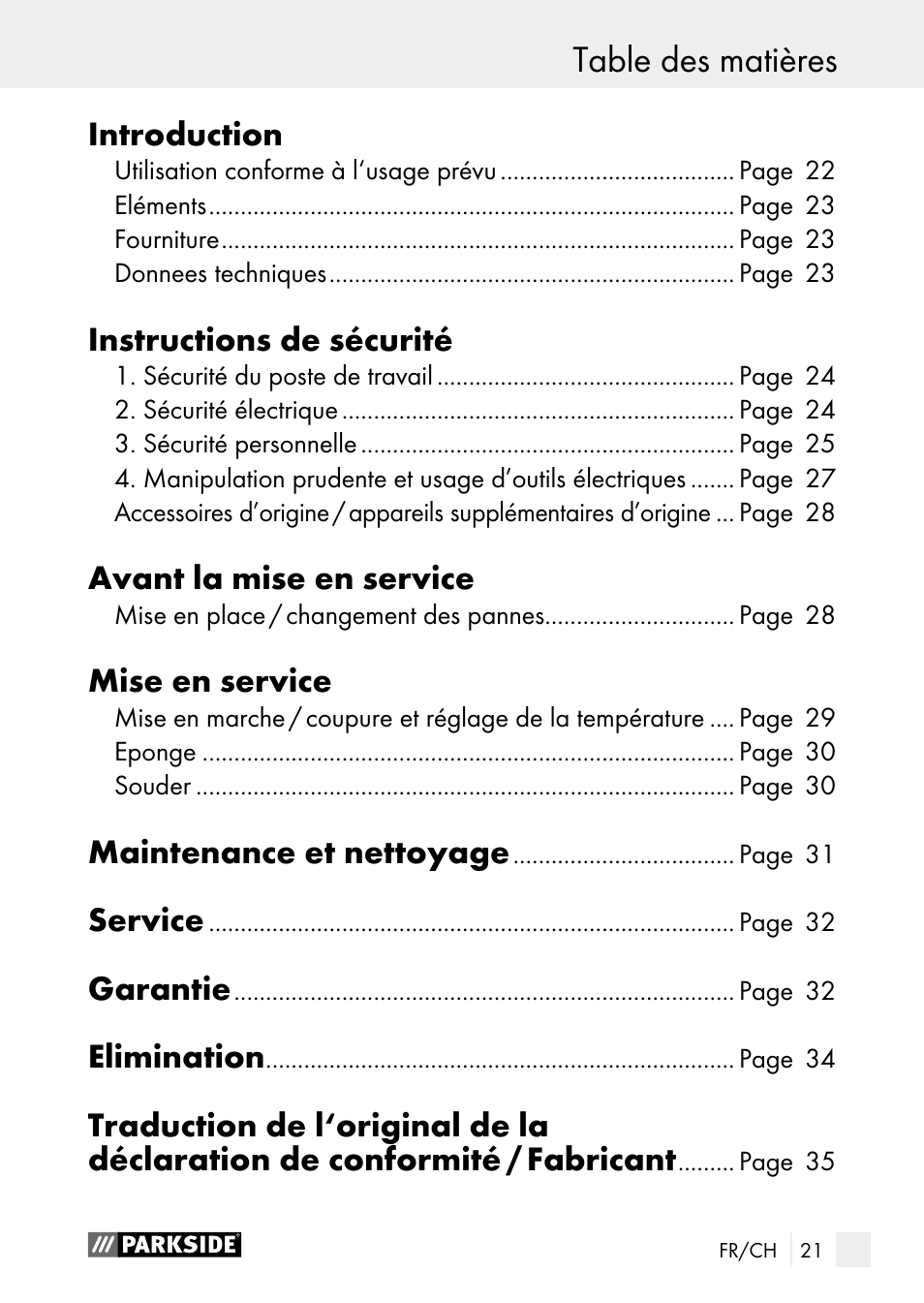 Parkside PLS 48 B1 User Manual | Page 21 / 68