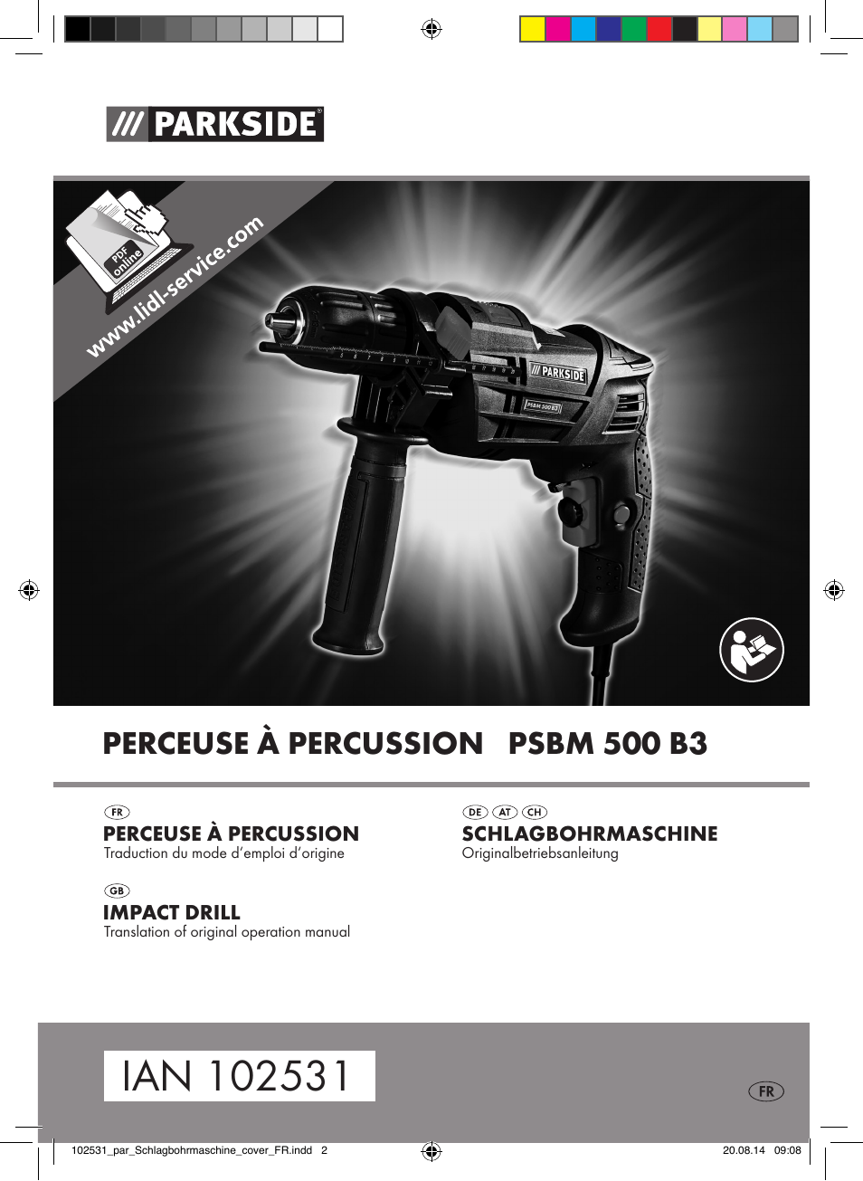 Parkside PSBM 500 B3 User Manual | 48 pages