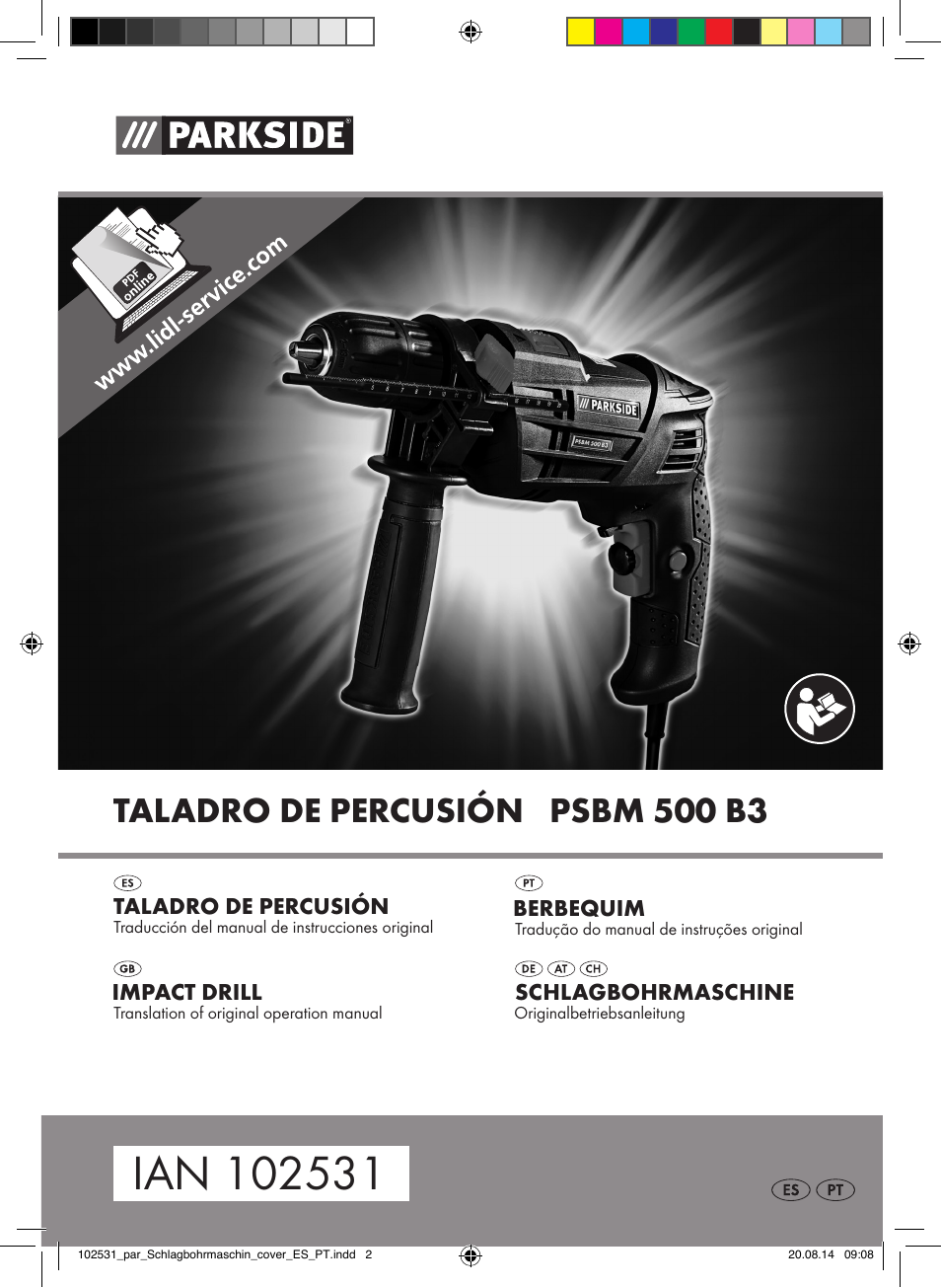 Parkside PSBM 500 B3 User Manual | 60 pages