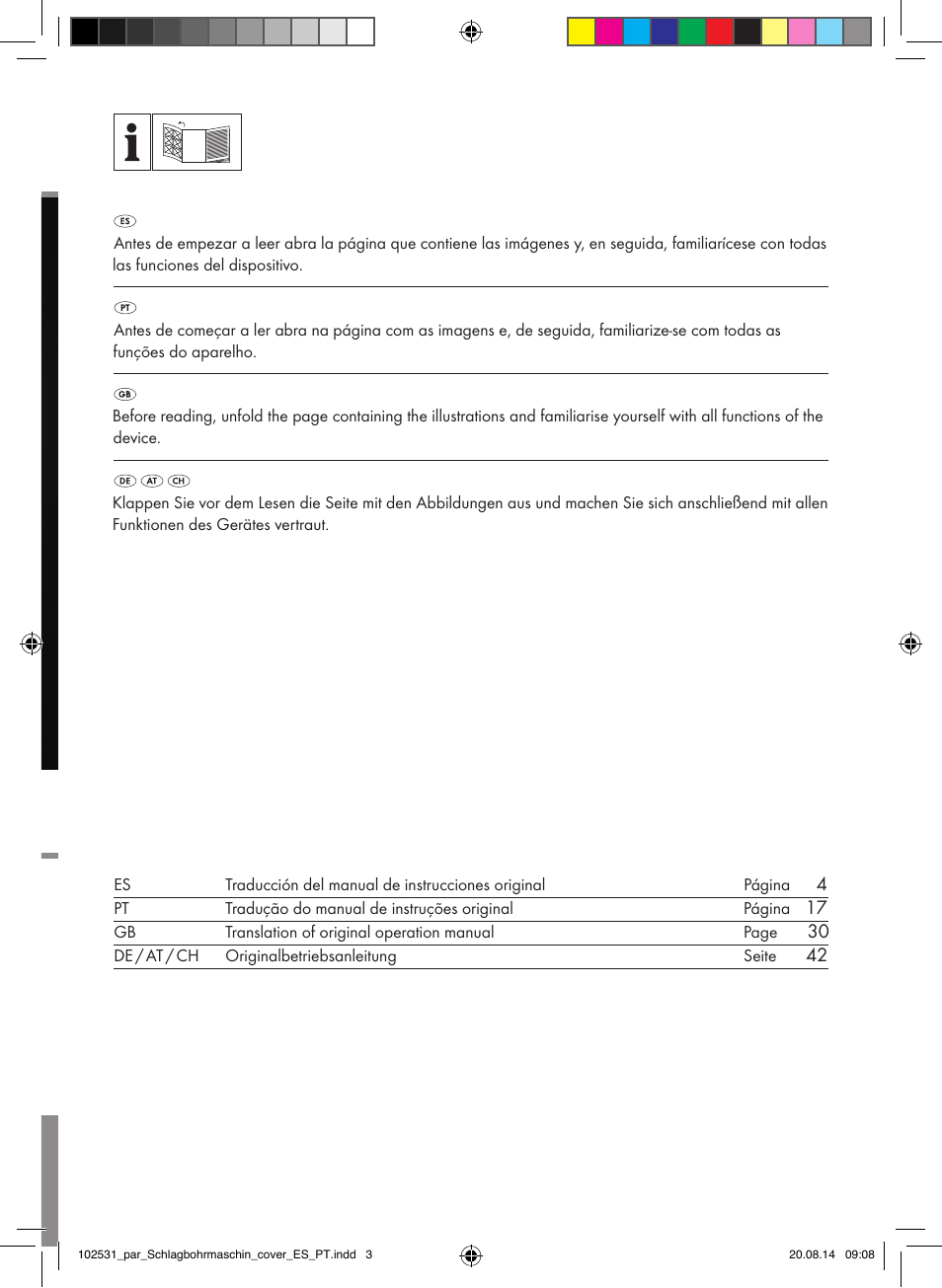 Parkside PSBM 500 B3 User Manual | Page 2 / 60