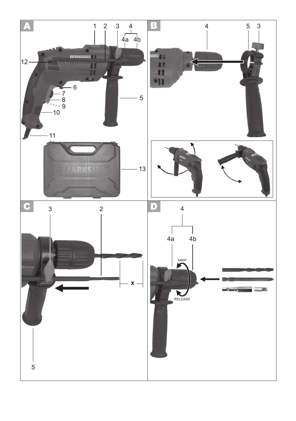 Parkside PSBM 500 B3 User Manual | Page 3 / 60