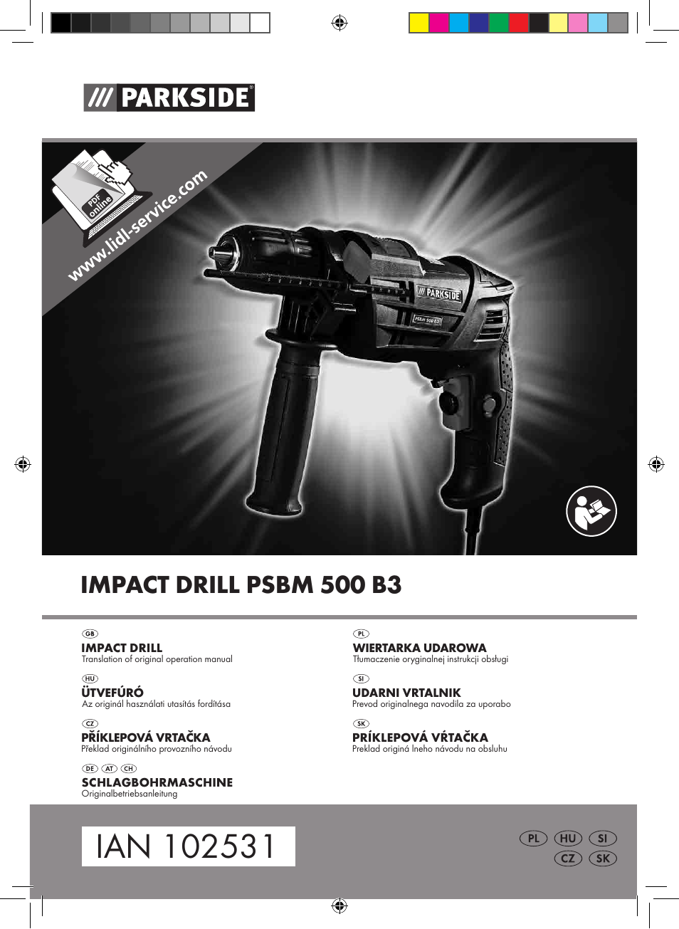 Parkside PSBM 500 B3 User Manual | 96 pages