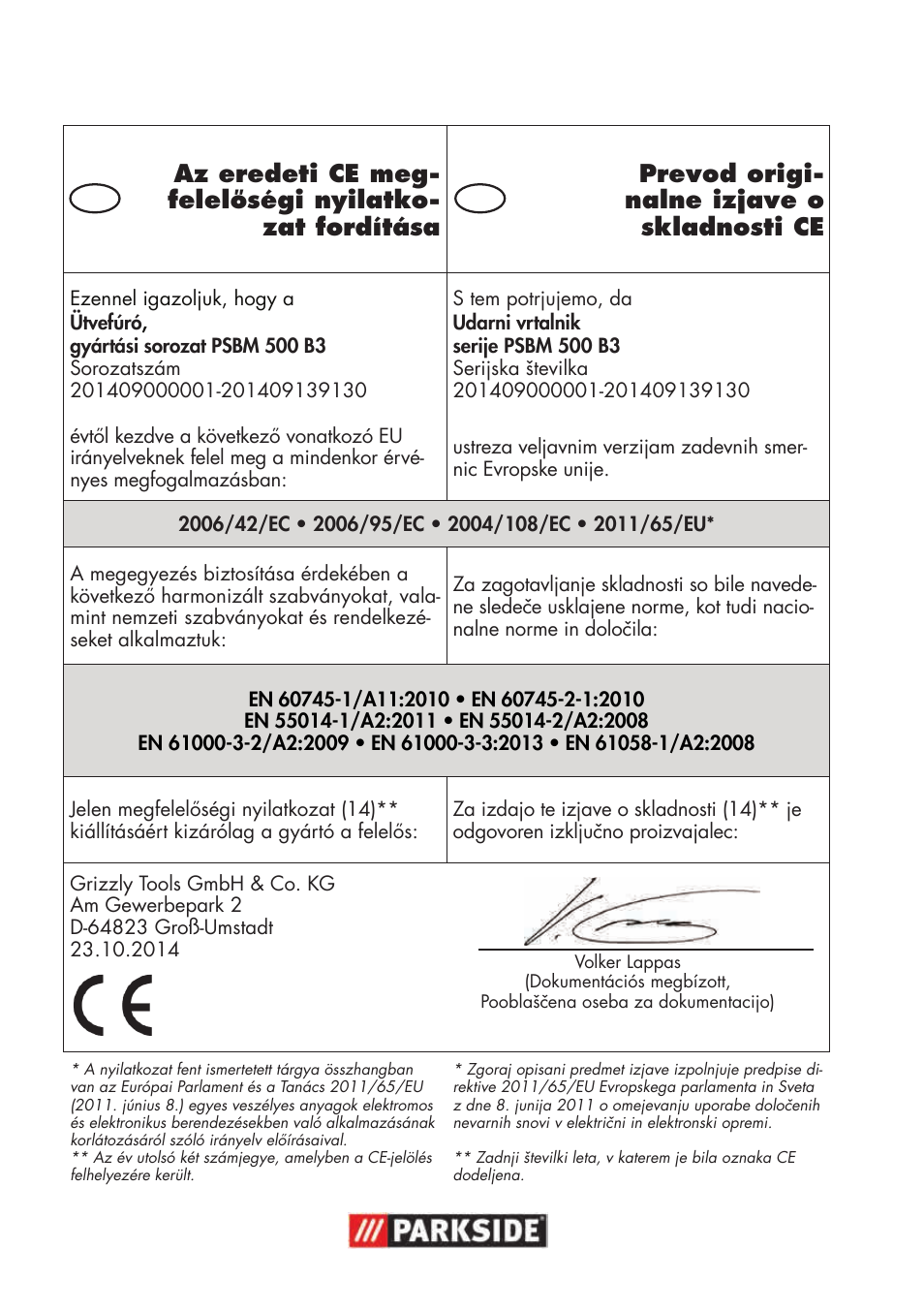 Parkside PSBM 500 B3 User Manual | Page 90 / 96