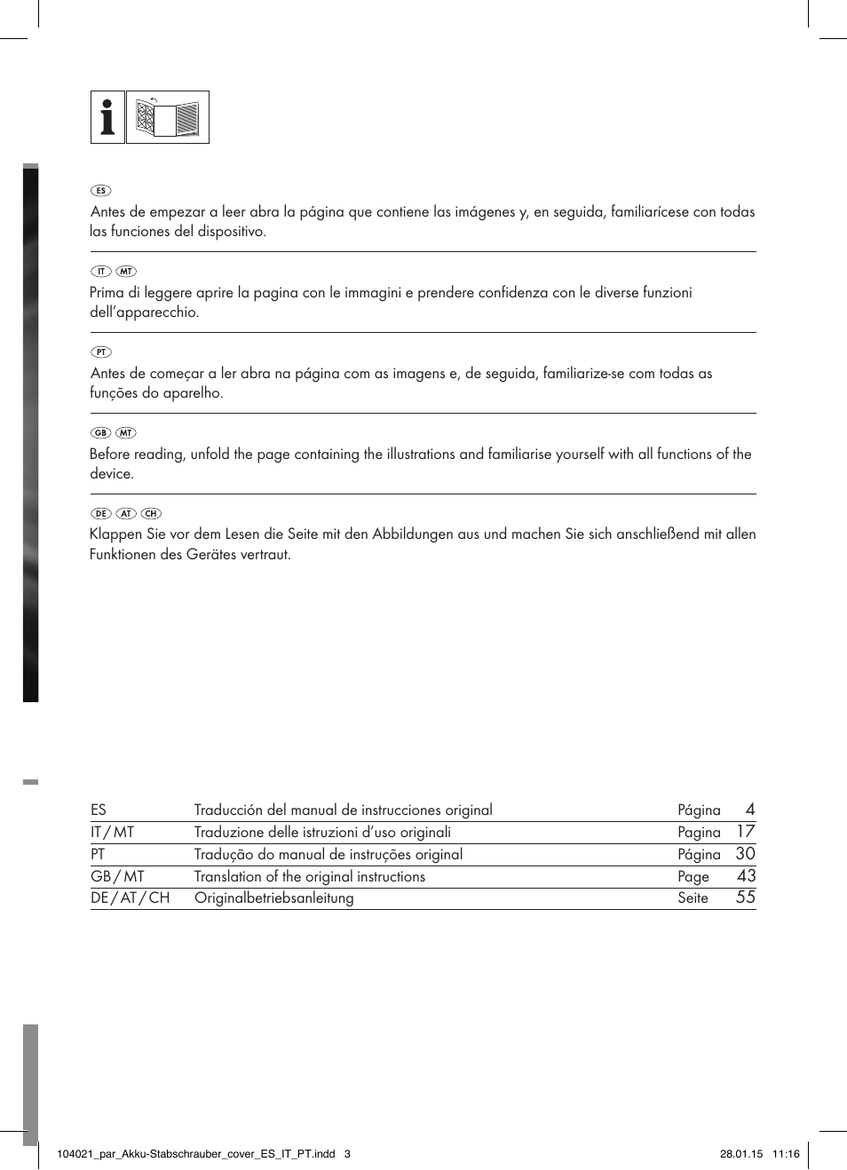 Parkside PSSA 3.6 C3 User Manual | Page 2 / 74