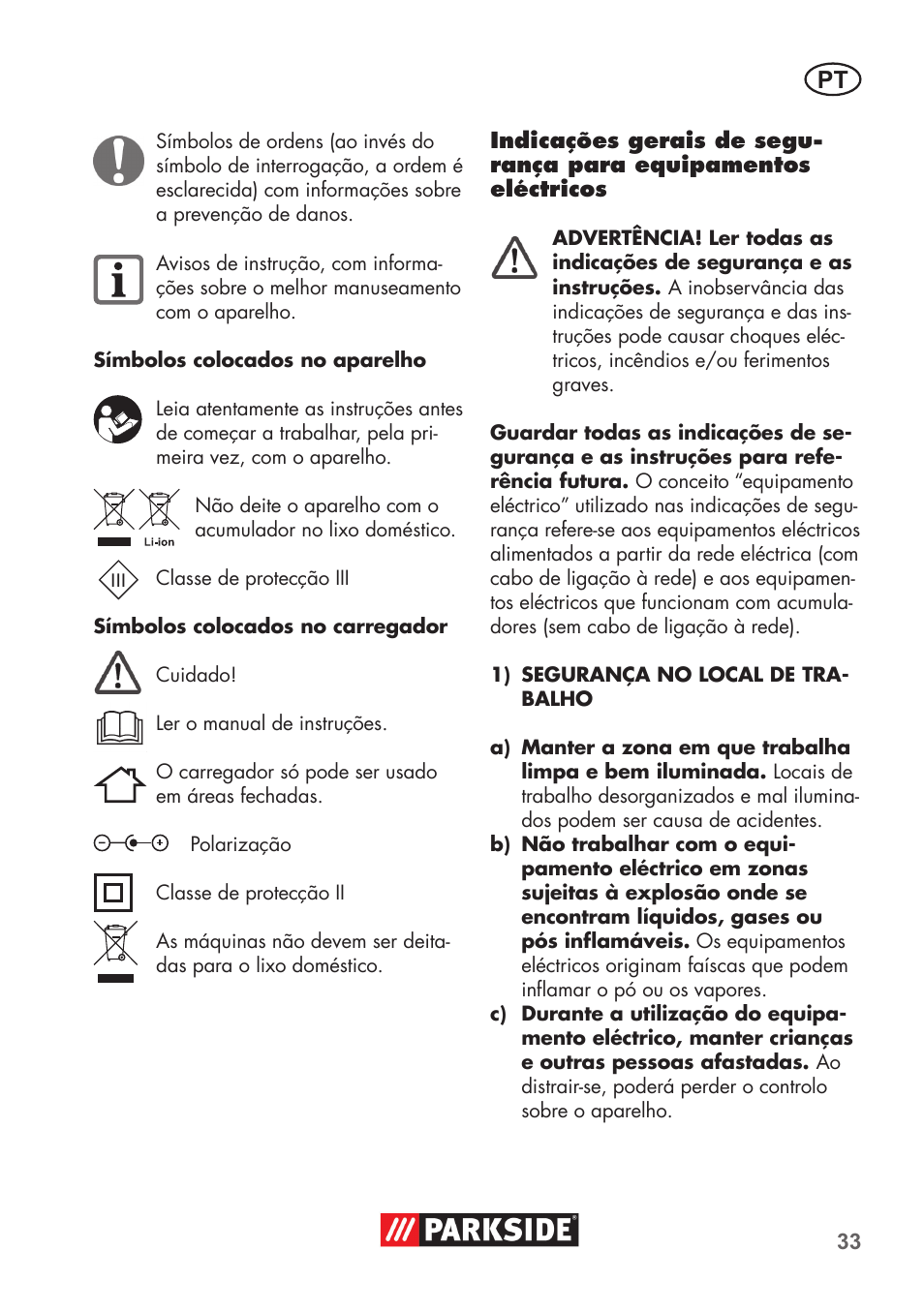 Parkside PSSA 3.6 C3 User Manual | Page 33 / 74