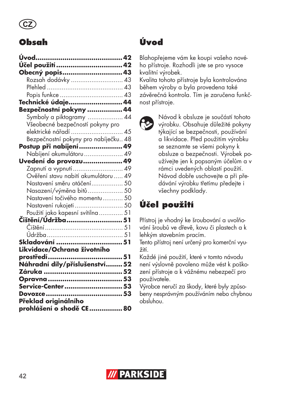 Parkside PSSA 3.6 C3 User Manual | Page 42 / 82