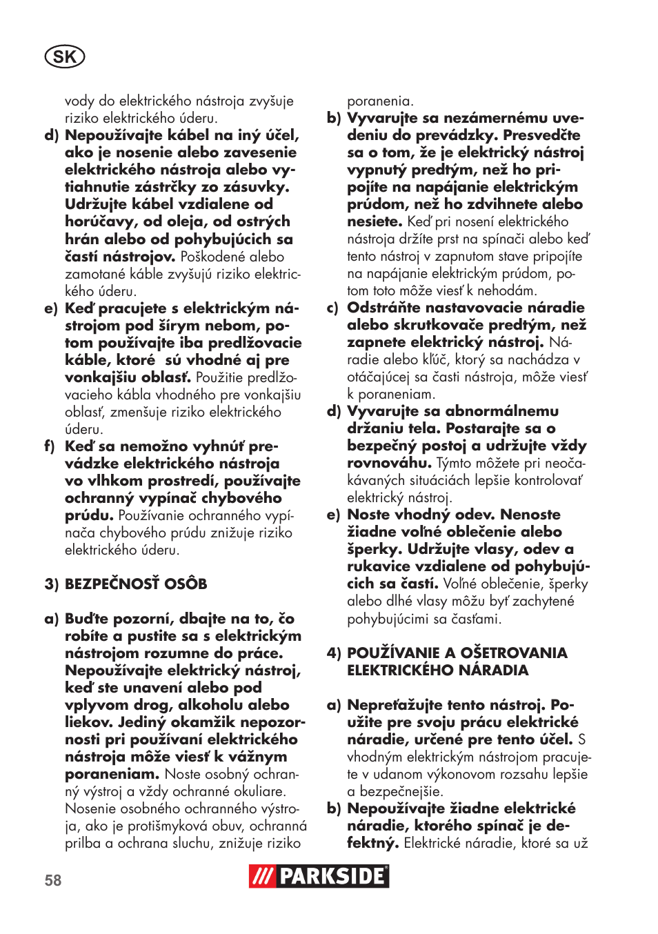 Parkside PSSA 3.6 C3 User Manual | Page 58 / 82