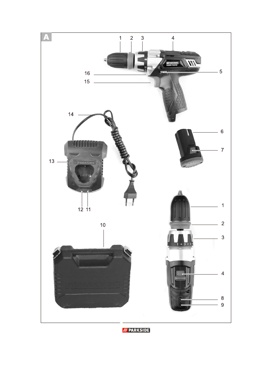 Parkside PABSW 10.8 B3 User Manual | Page 3 / 68