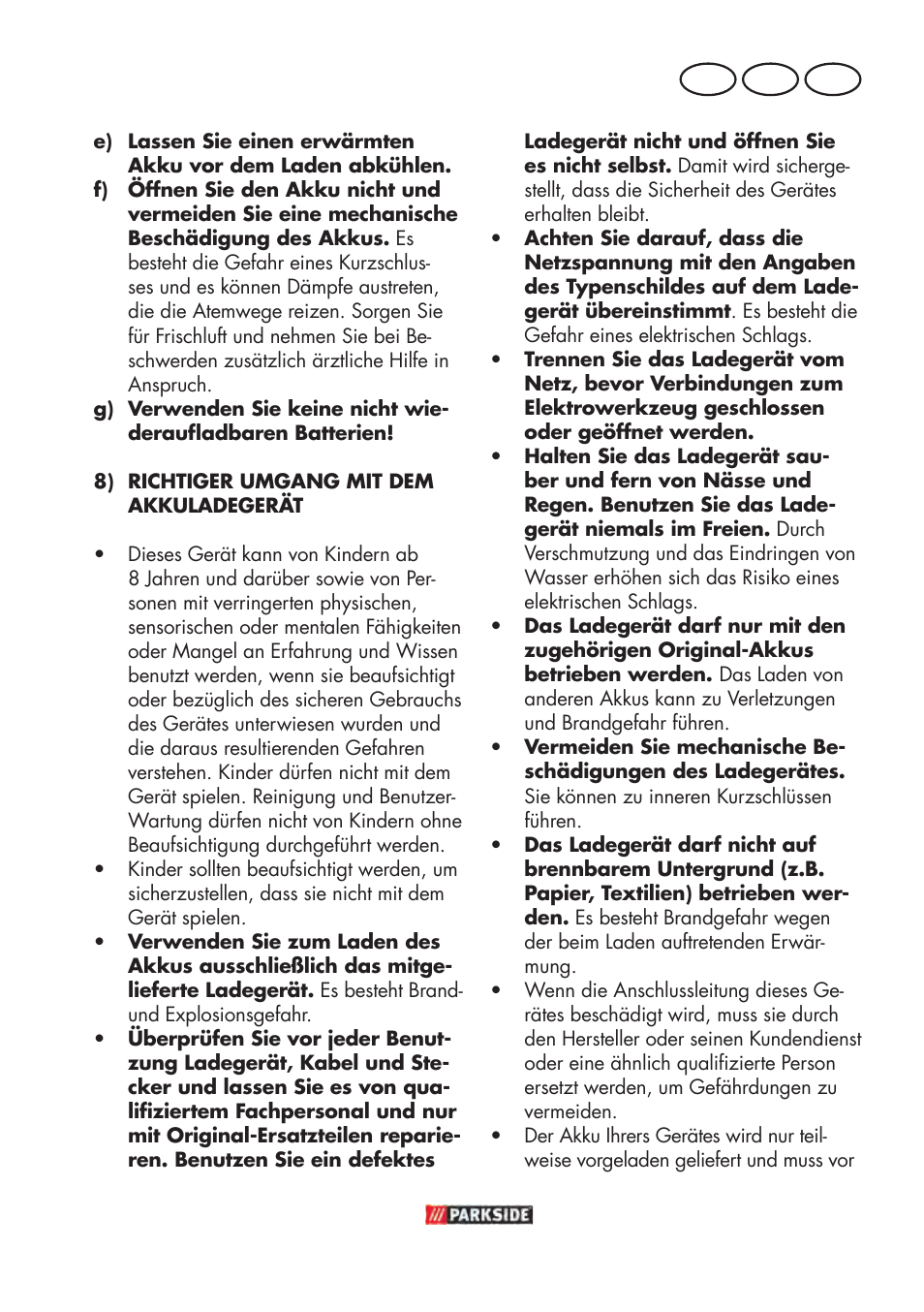 De at ch | Parkside PABSW 10.8 B3 User Manual | Page 67 / 84