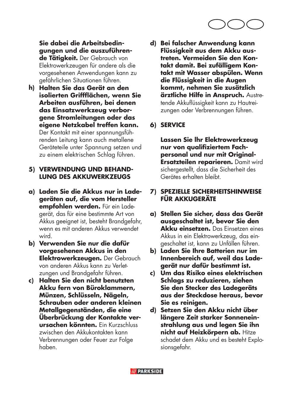 De at ch | Parkside PABSW 10.8 B3 User Manual | Page 25 / 56