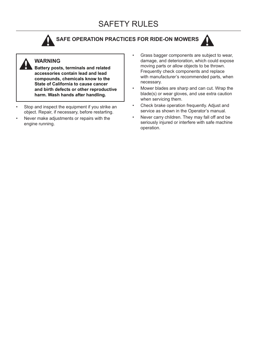 Safety rules | Dixon SpeedZTR 115 150227 User Manual | Page 5 / 15