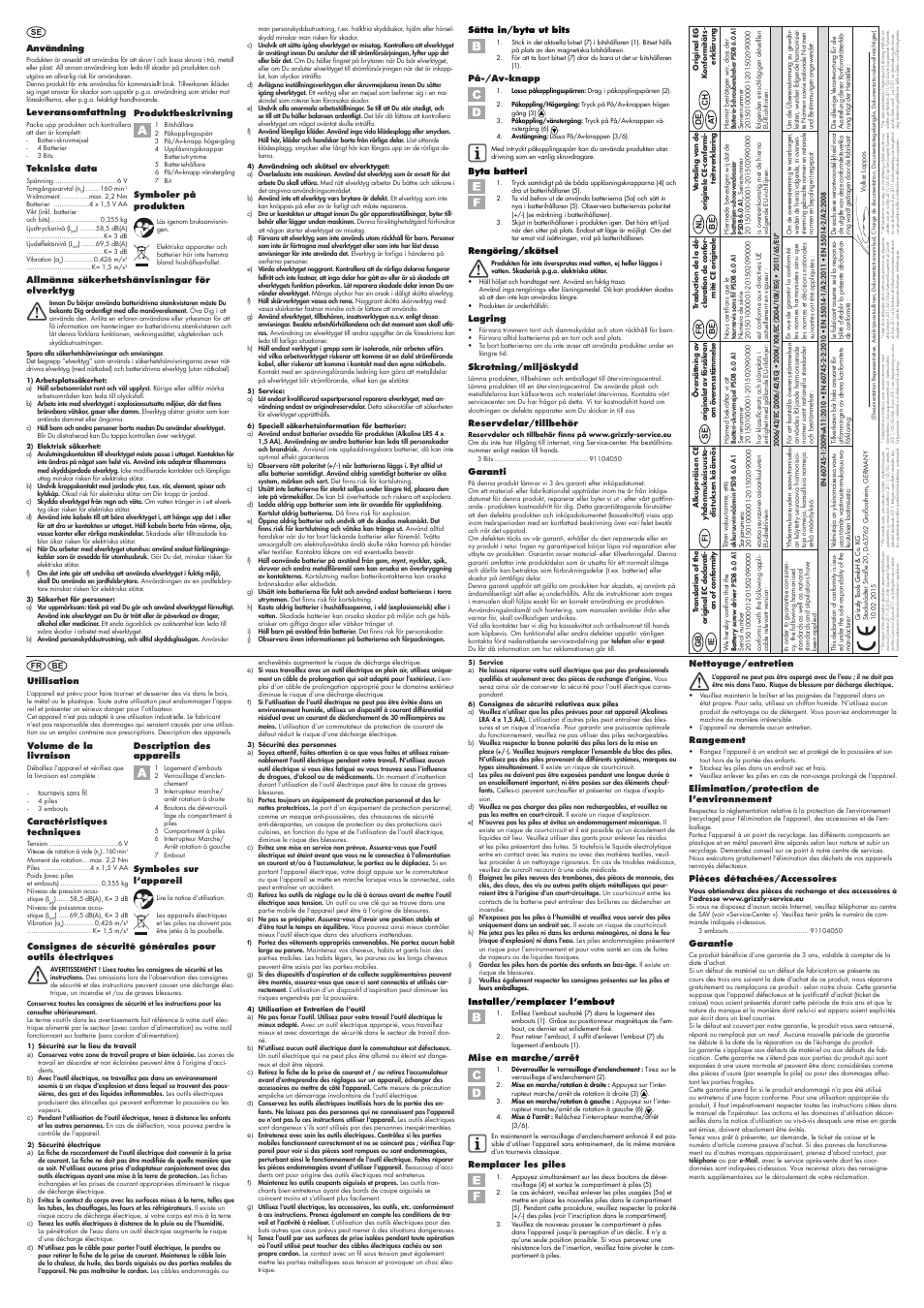 Parkside PSDB 6.0 A1 User Manual | Page 2 / 4
