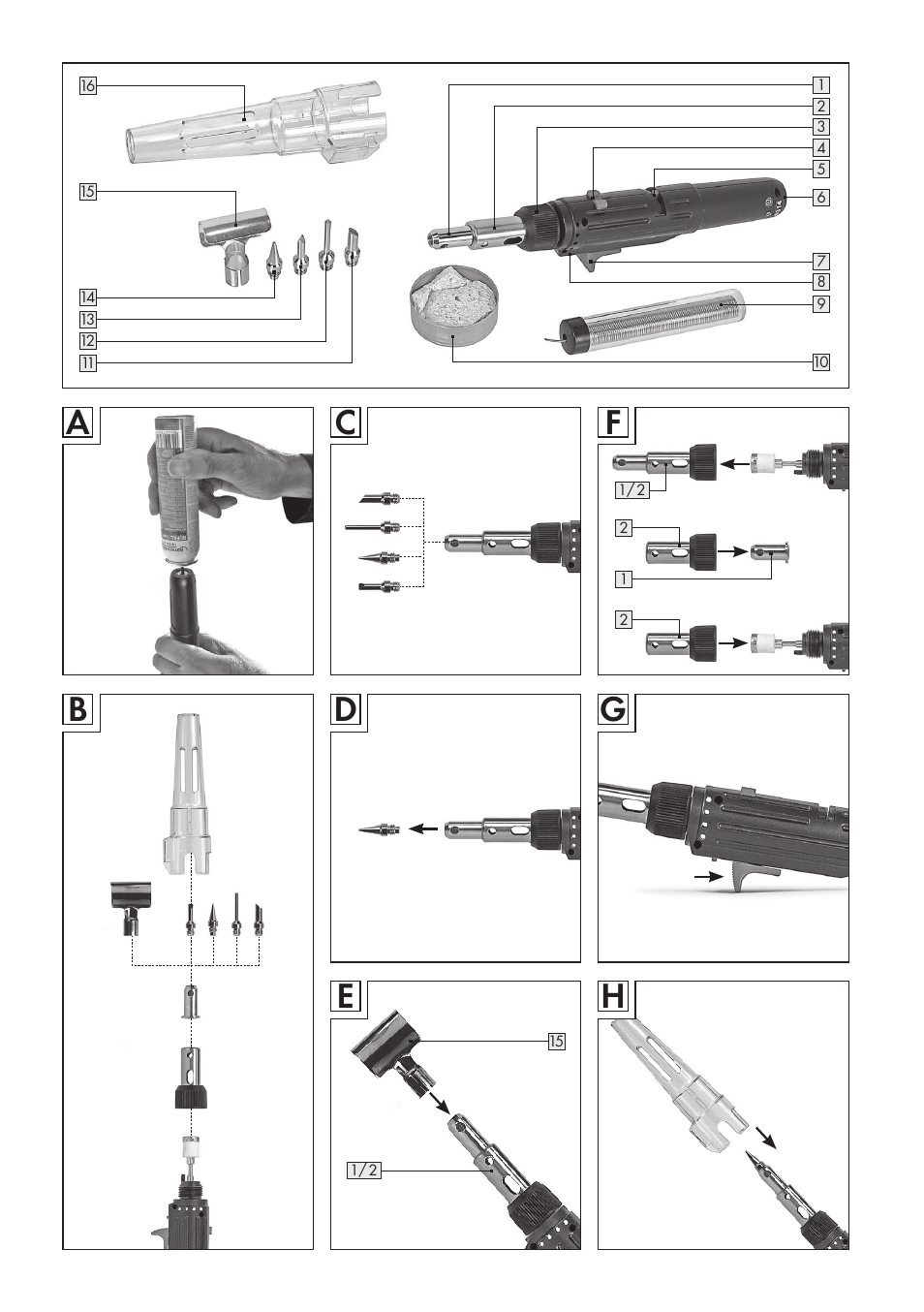 Ag h d, Fe b | Parkside PT360 User Manual | Page 3 / 44