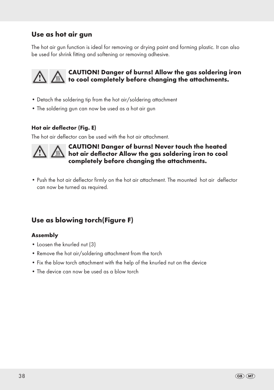 Parkside PT360 User Manual | Page 38 / 44