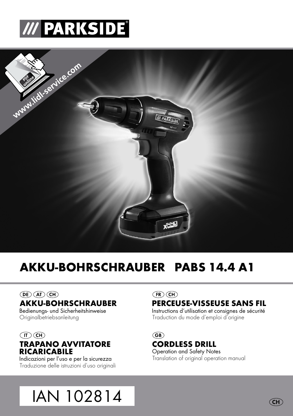 Parkside PABS 14.4 A1 User Manual | 44 pages
