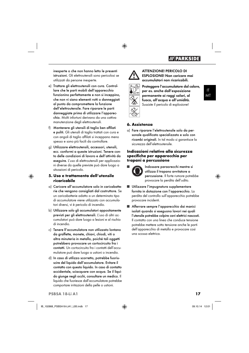 Parkside PSBSA 18-Li A1 User Manual | Page 20 / 64