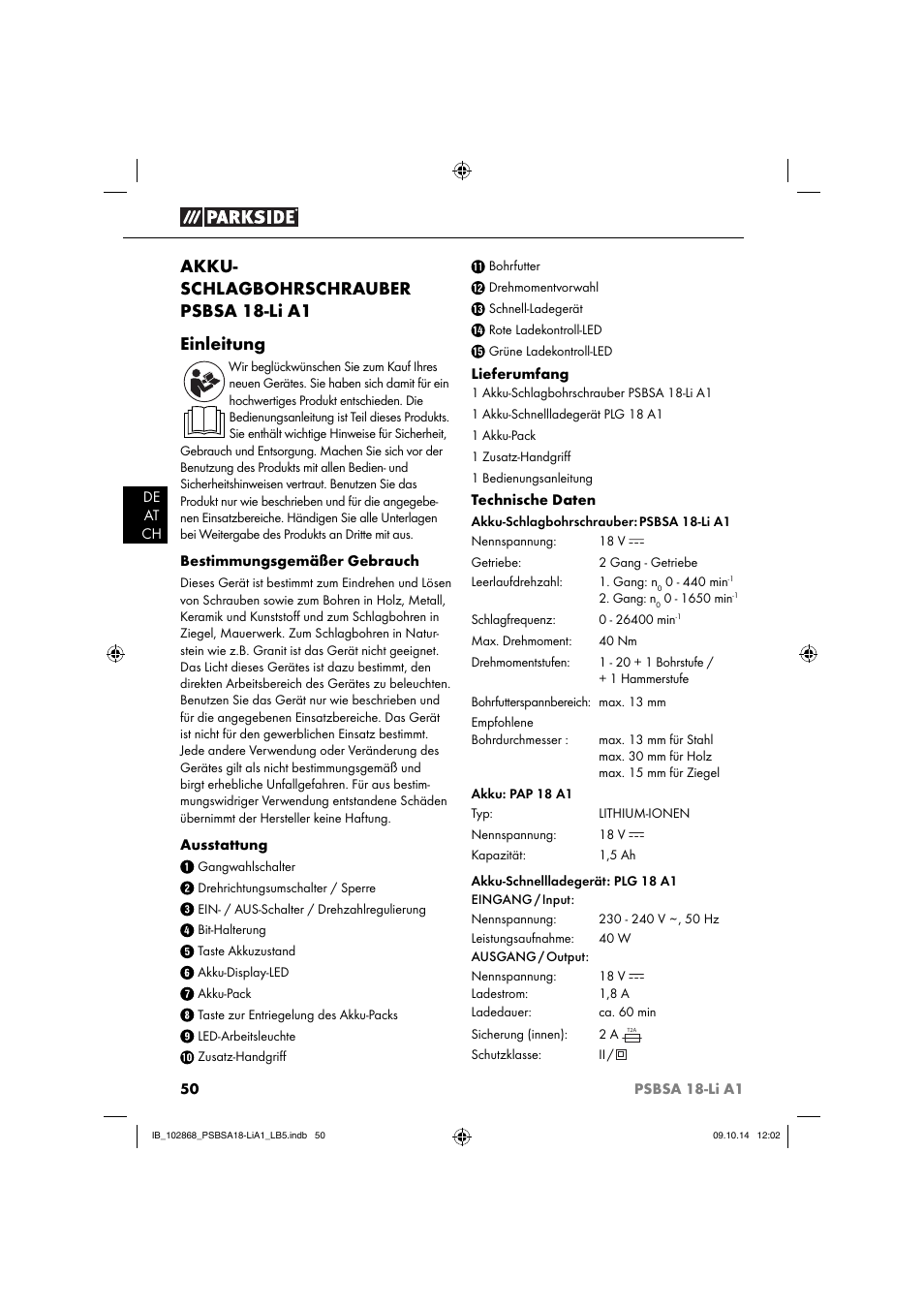 Parkside PSBSA 18-Li A1 User Manual | Page 53 / 64