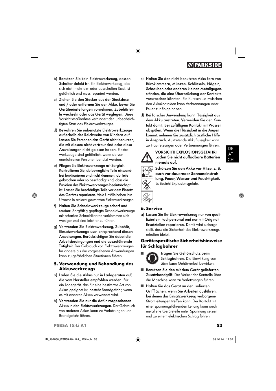 Parkside PSBSA 18-Li A1 User Manual | Page 56 / 64