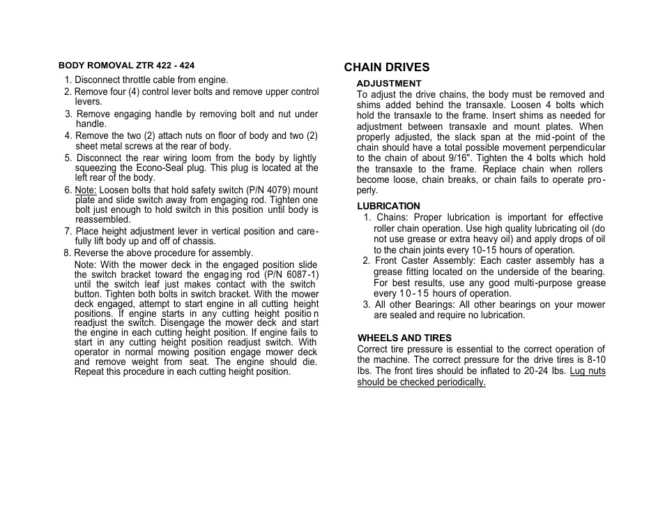 Dixon ZEETER 422 User Manual | Page 7 / 17