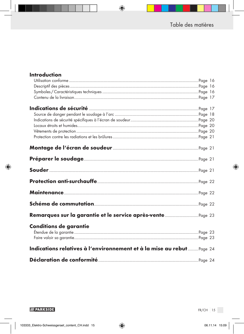 Parkside PESG 120 A1 User Manual | Page 15 / 44