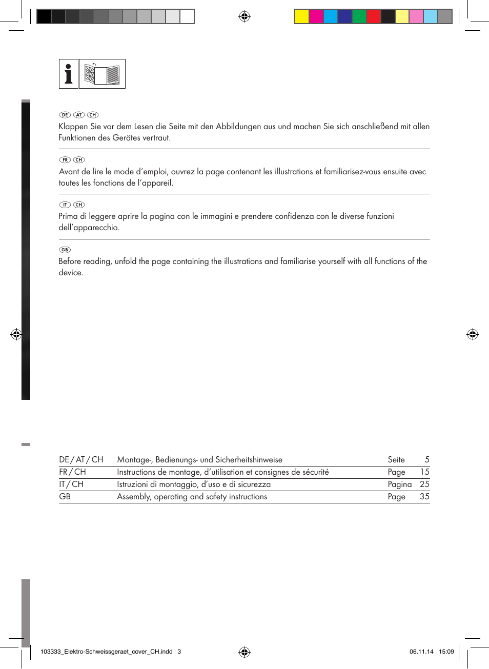 Parkside PESG 120 A1 User Manual | Page 2 / 44