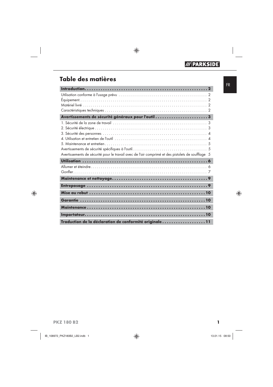 Parkside PKZ 180 B2 User Manual | Page 4 / 38