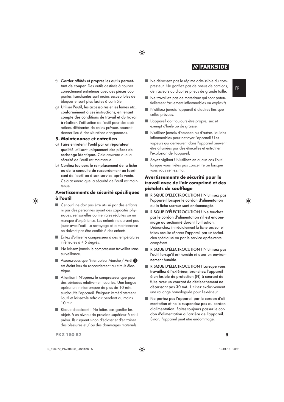 Parkside PKZ 180 B2 User Manual | Page 8 / 38