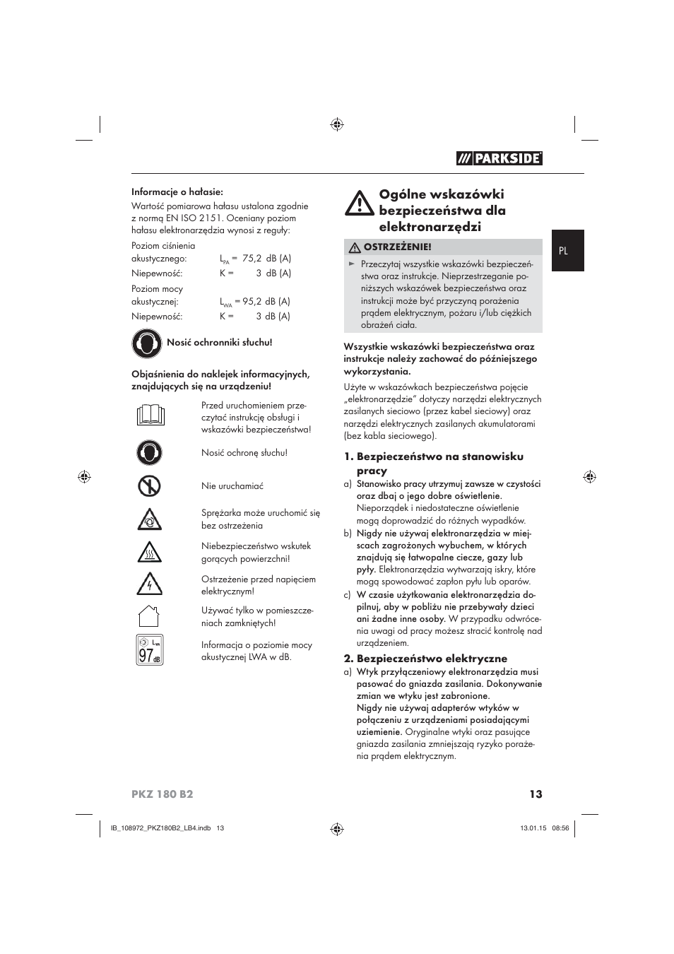 Parkside PKZ 180 B2 User Manual | Page 16 / 80