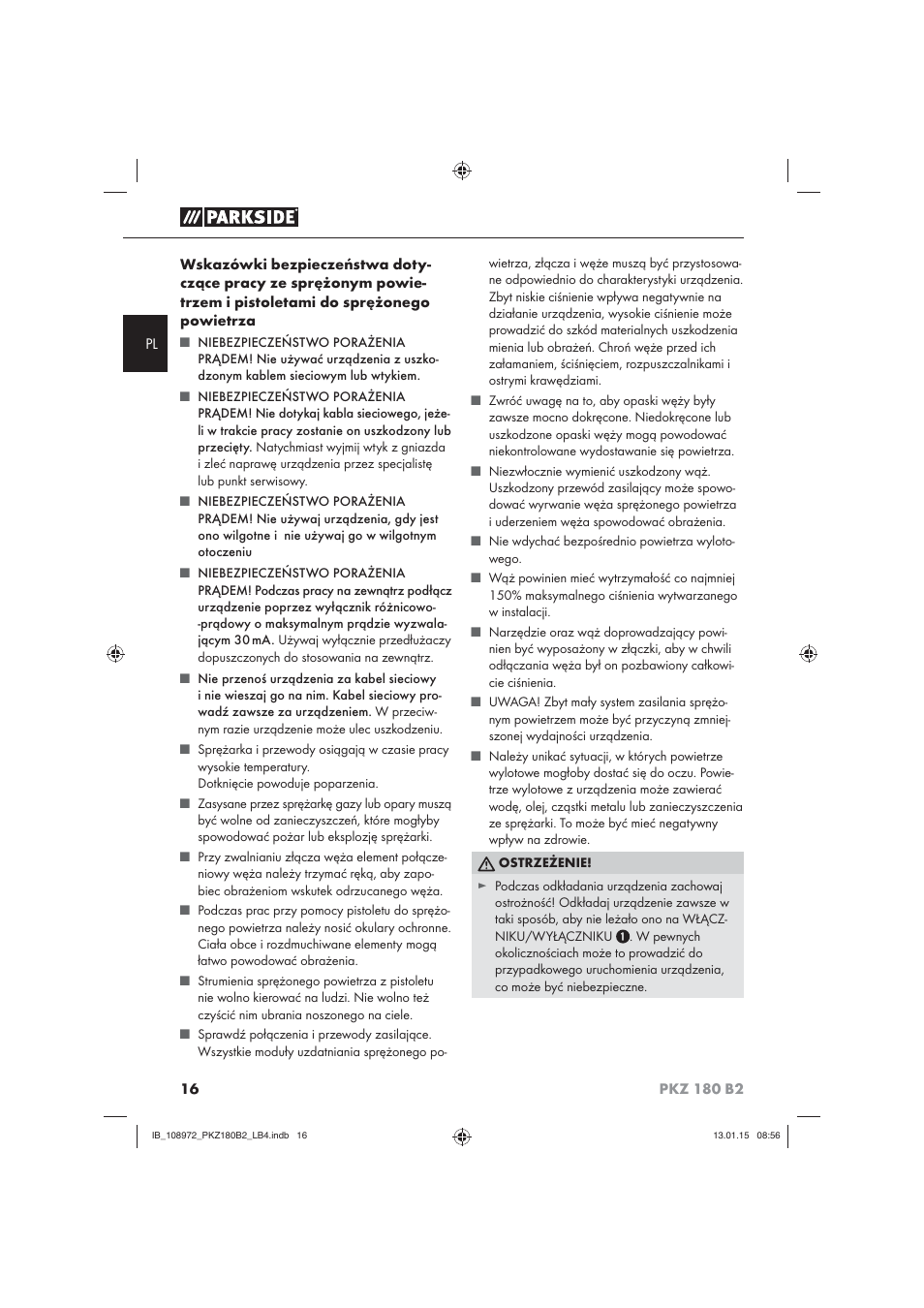 Parkside PKZ 180 B2 User Manual | Page 19 / 80