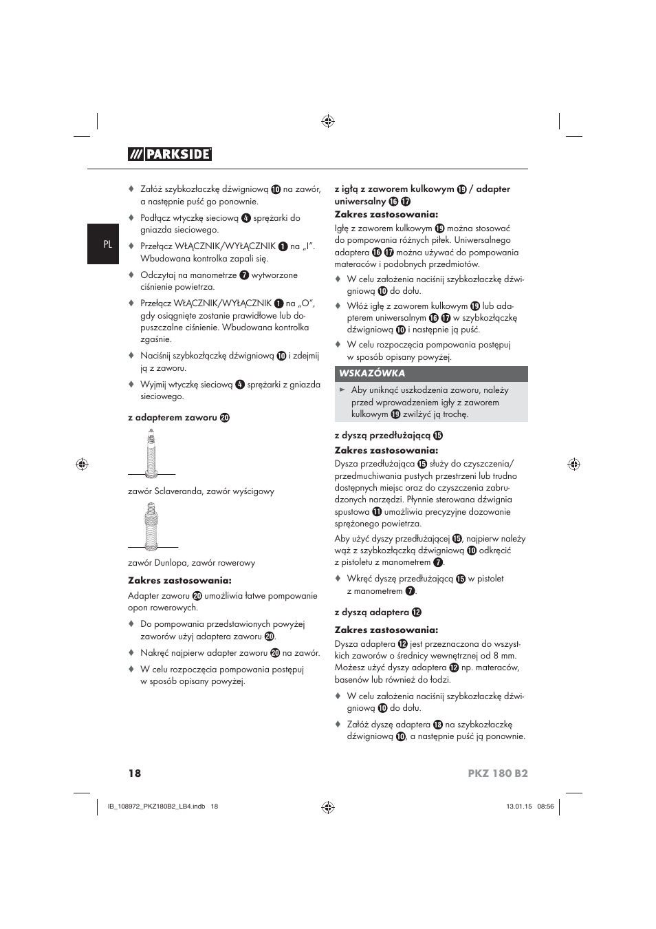 Parkside PKZ 180 B2 User Manual | Page 21 / 80