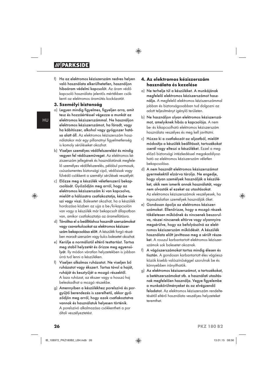 Parkside PKZ 180 B2 User Manual | Page 29 / 80