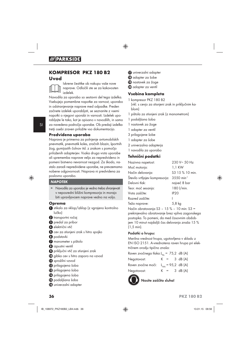 Kompresor pkz 180 b2 uvod | Parkside PKZ 180 B2 User Manual | Page 39 / 80