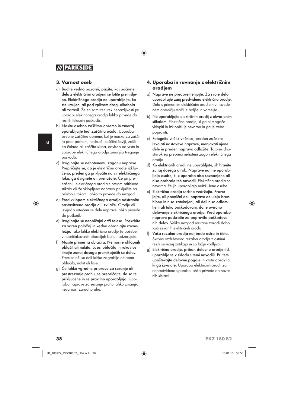 Parkside PKZ 180 B2 User Manual | Page 41 / 80