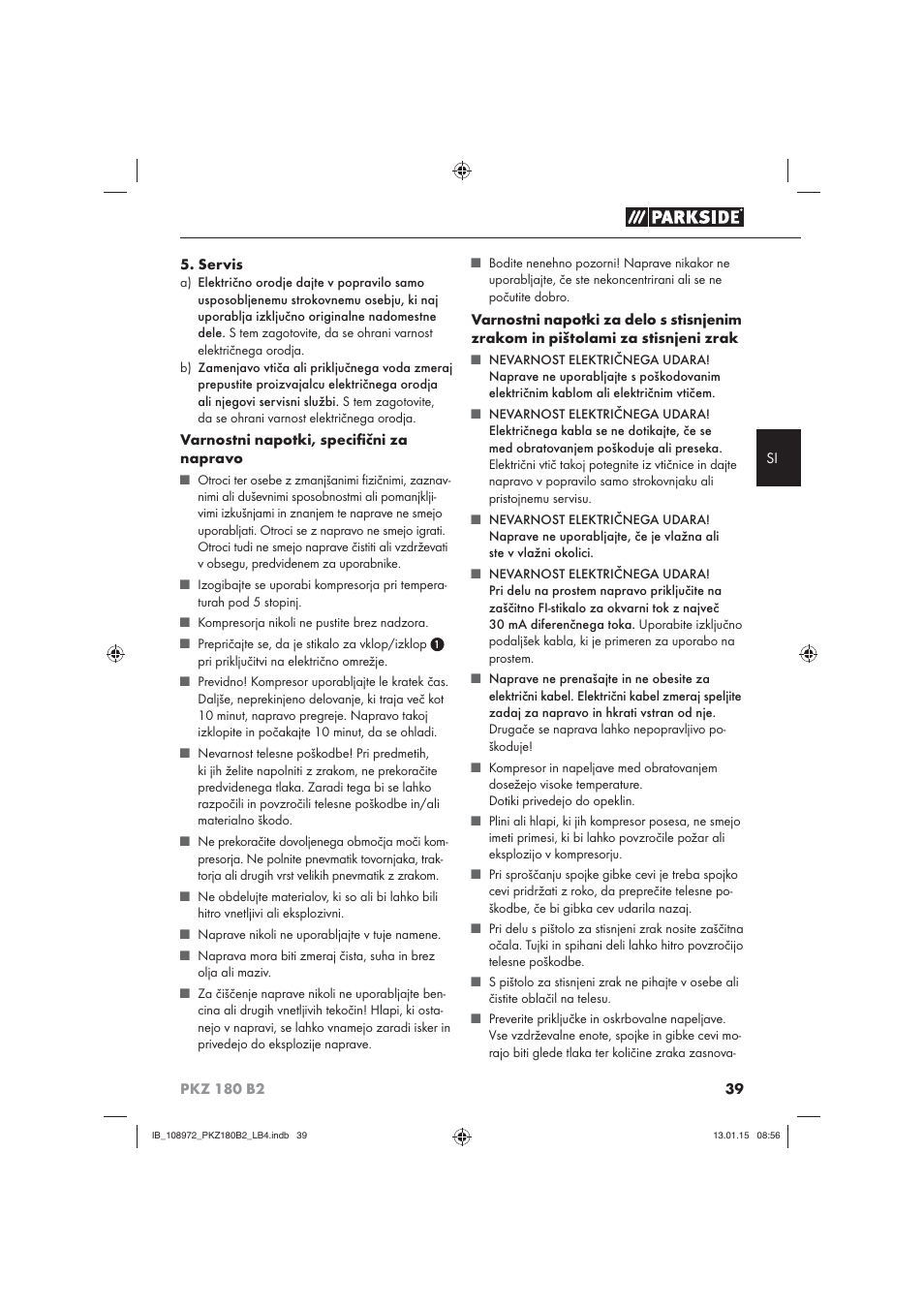 Parkside PKZ 180 B2 User Manual | Page 42 / 80