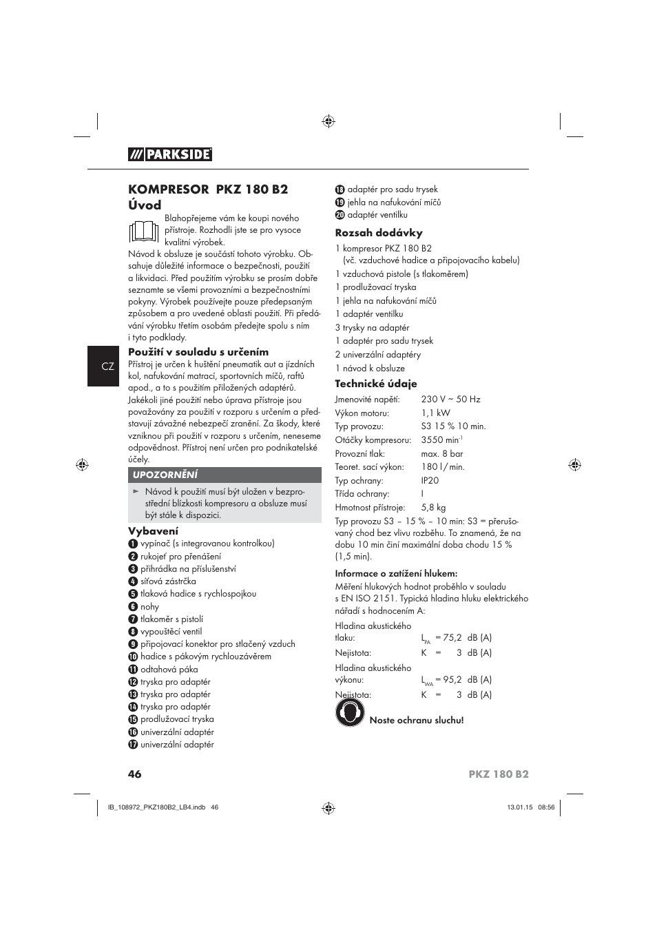 Kompresor pkz 180 b2 úvod | Parkside PKZ 180 B2 User Manual | Page 49 / 80