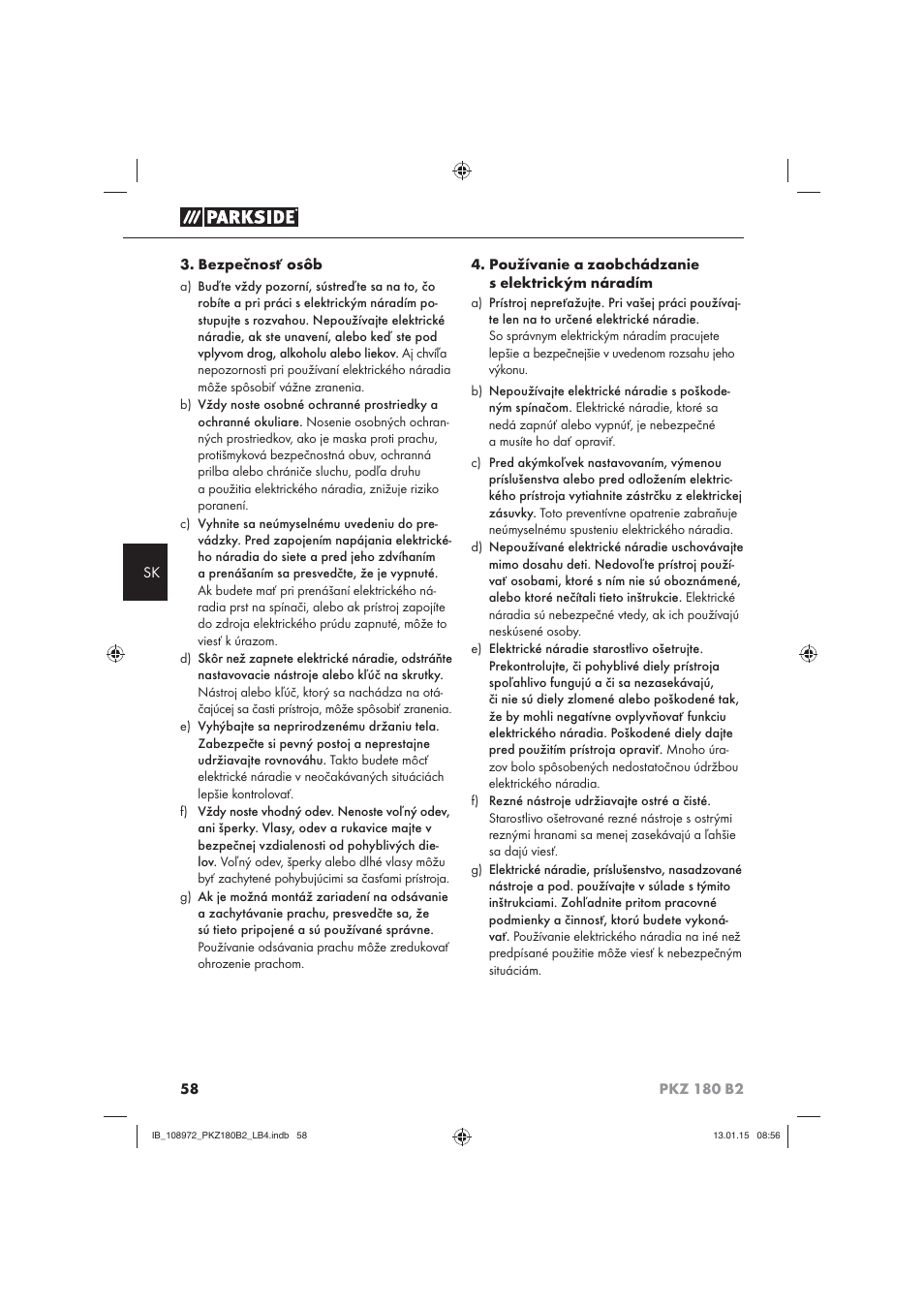 Parkside PKZ 180 B2 User Manual | Page 61 / 80