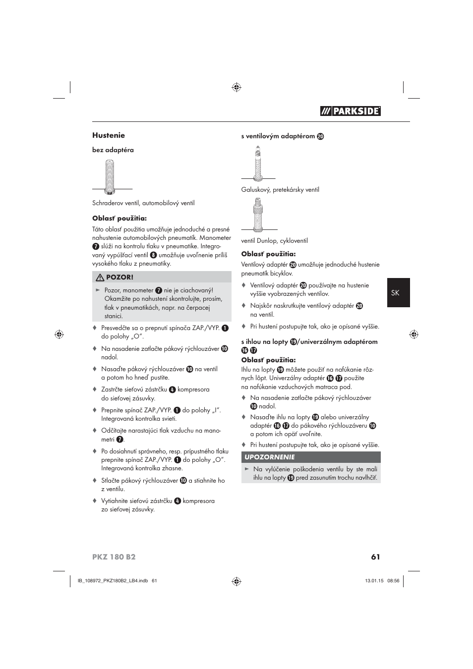 Parkside PKZ 180 B2 User Manual | Page 64 / 80