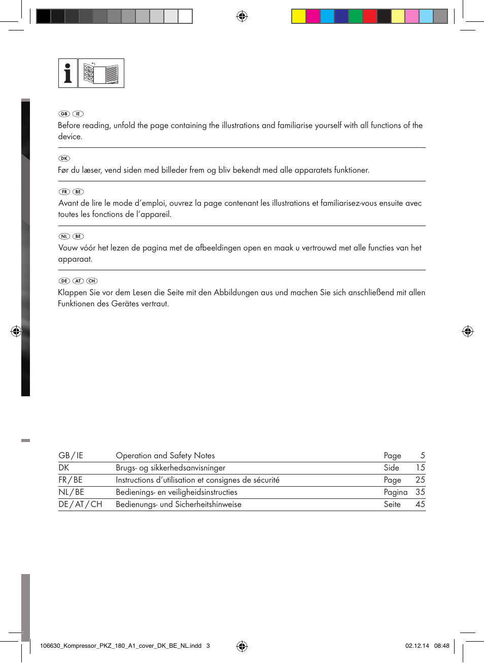 Parkside PKZ 180 A1 User Manual | Page 2 / 55