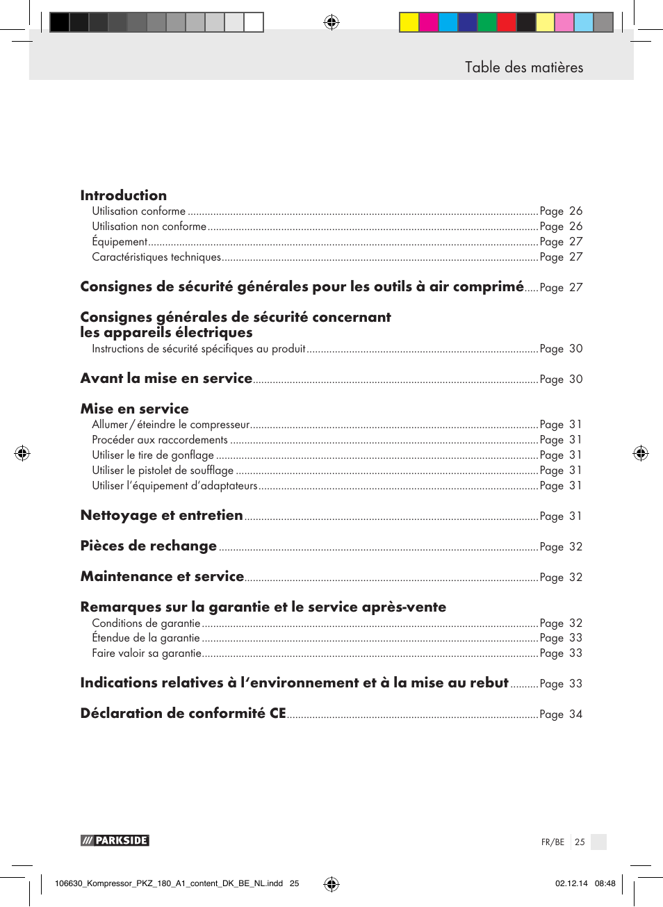 Parkside PKZ 180 A1 User Manual | Page 25 / 55