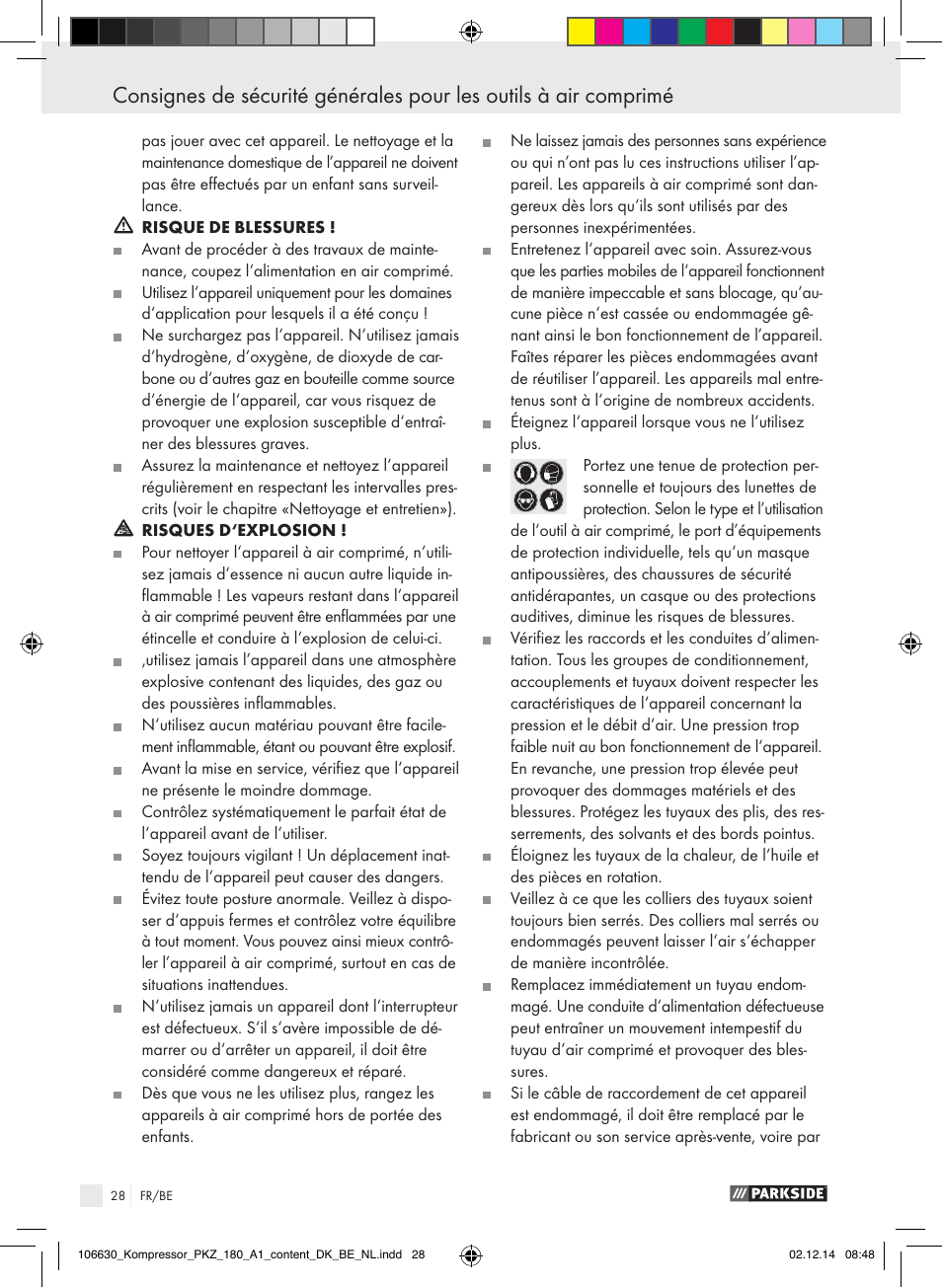 Parkside PKZ 180 A1 User Manual | Page 28 / 55