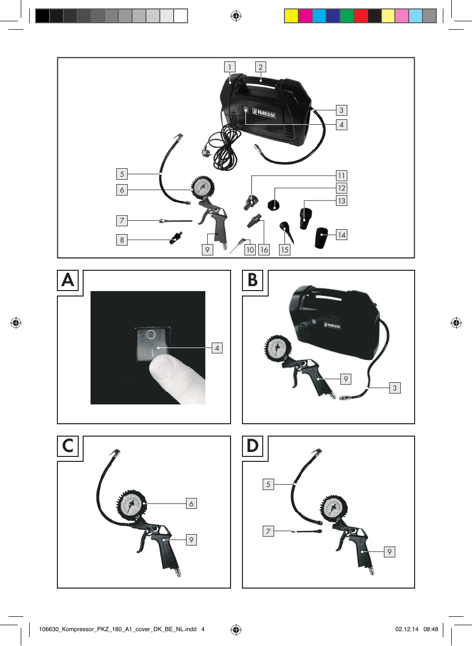 Parkside PKZ 180 A1 User Manual | Page 3 / 55
