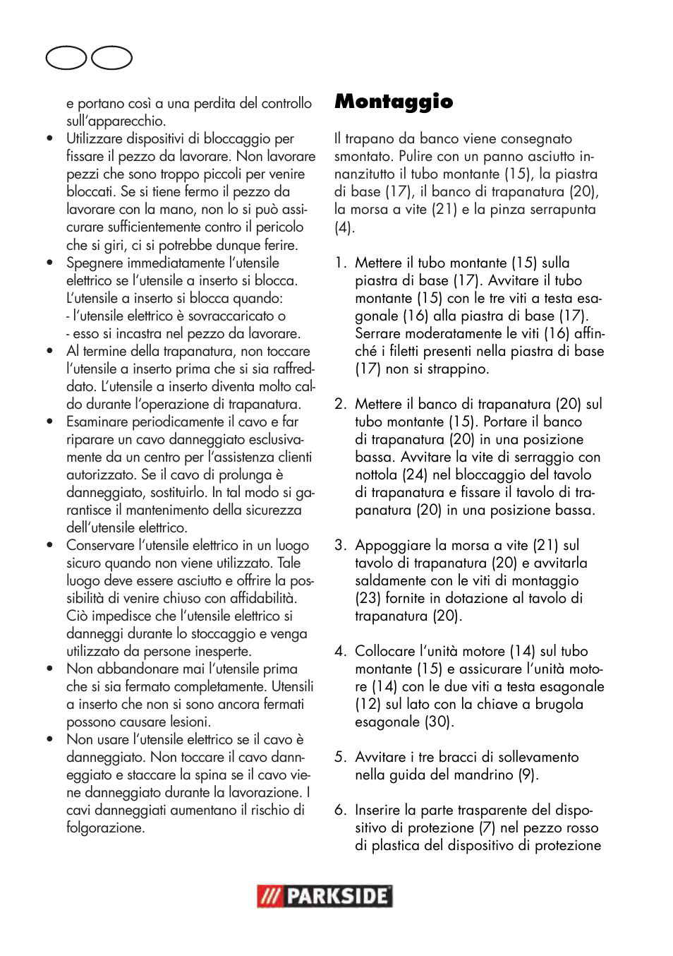 Montaggio, It mt | Parkside PTBM 500 A1 User Manual | Page 26 / 90