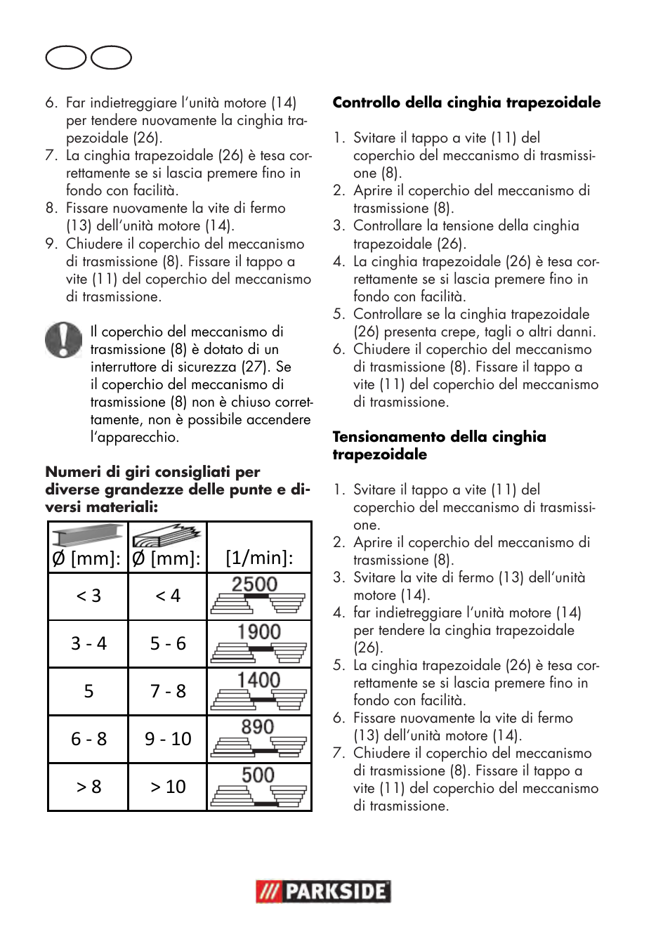 Parkside PTBM 500 A1 User Manual | Page 28 / 90