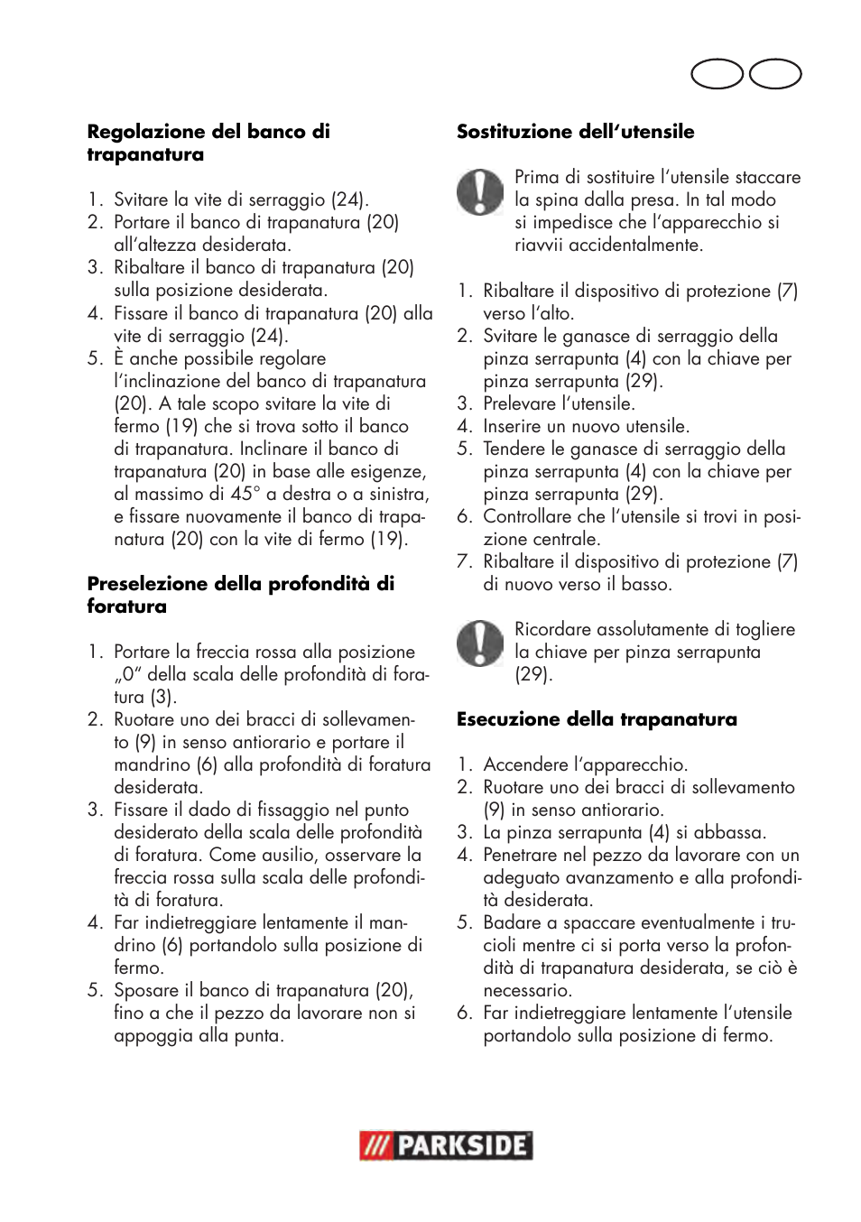 It mt | Parkside PTBM 500 A1 User Manual | Page 29 / 90