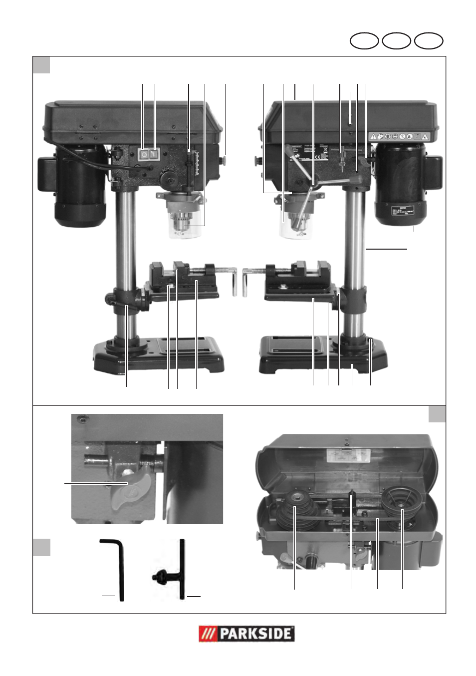 Cb a | Parkside PTBM 500 A1 User Manual | Page 3 / 90