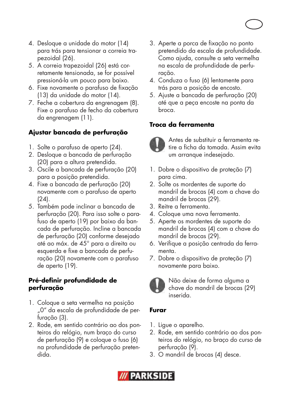 Parkside PTBM 500 A1 User Manual | Page 45 / 90