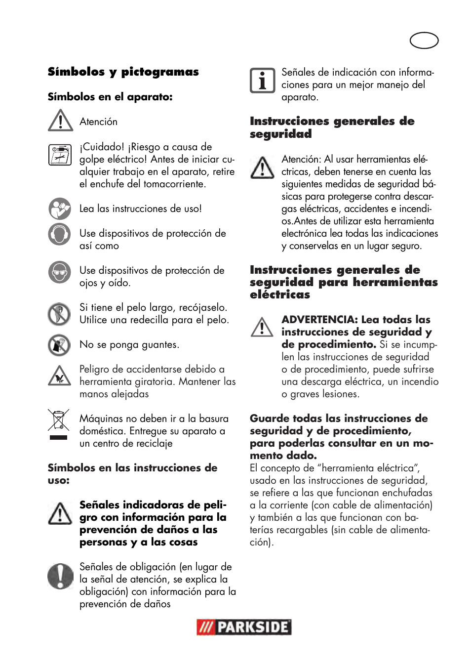 Parkside PTBM 500 A1 User Manual | Page 7 / 90